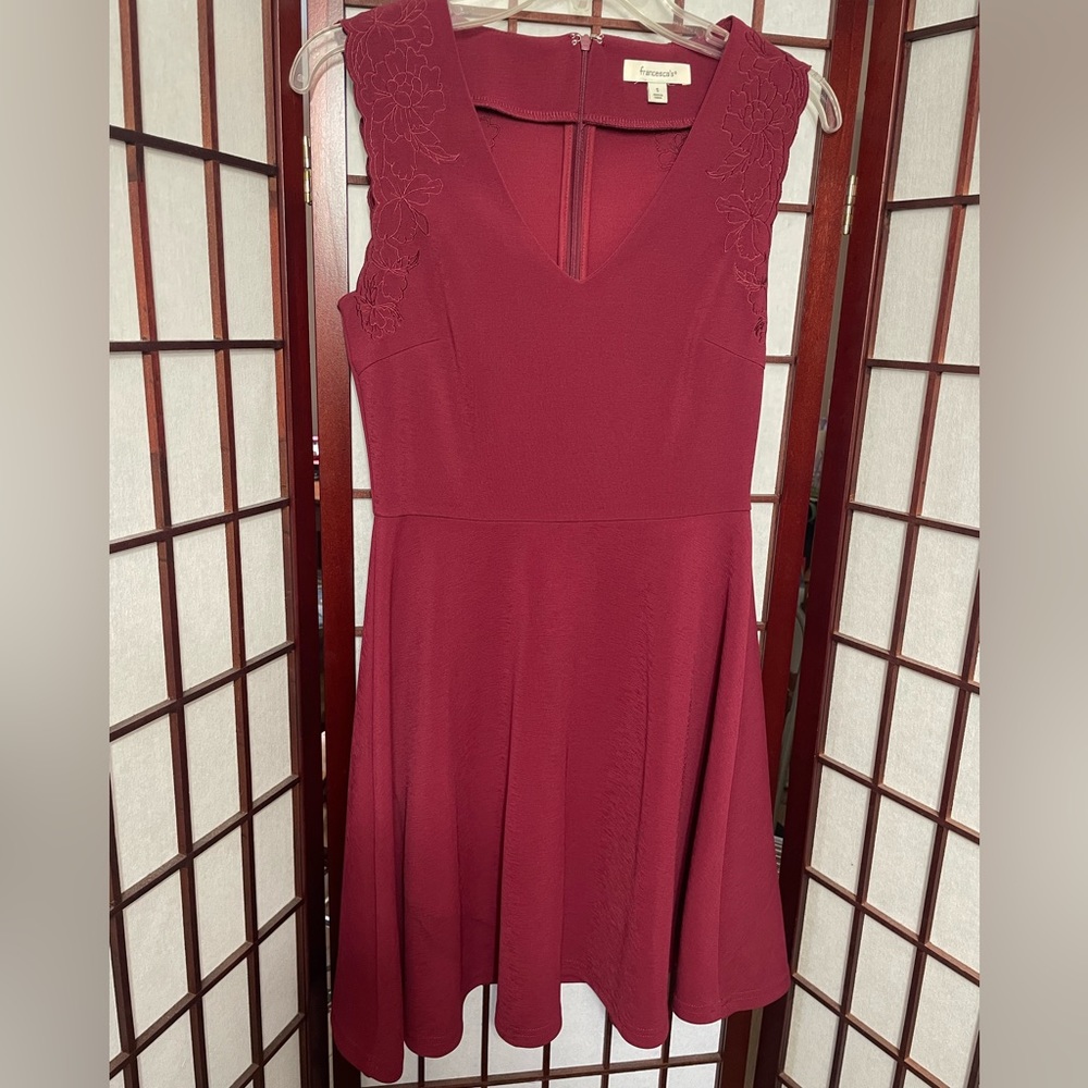 Floral Detail A-Line Mini Dress